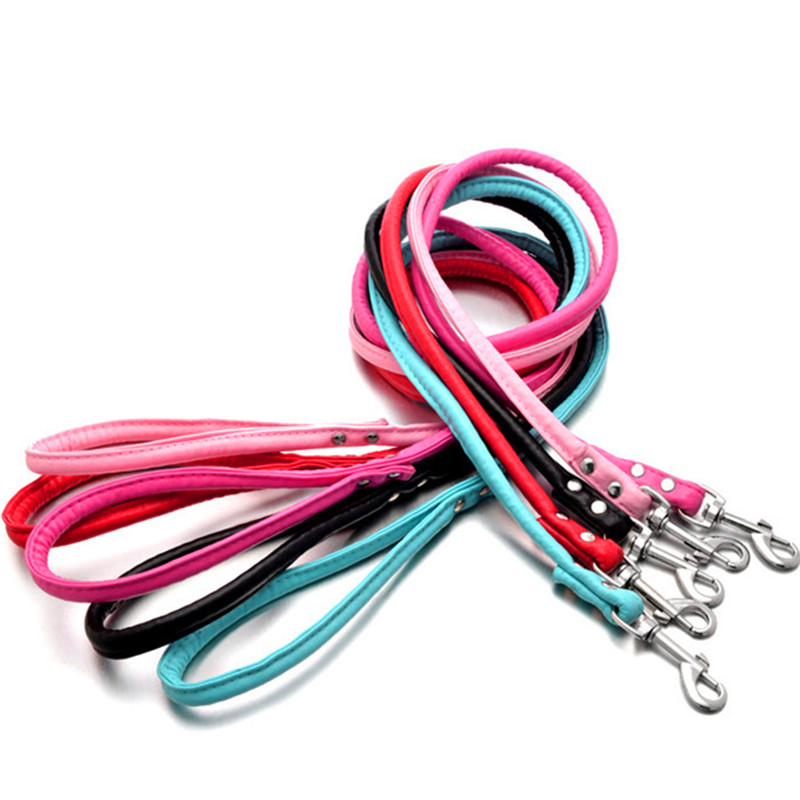 Retractable Dog Leash - Coleira longa e lisa de couro