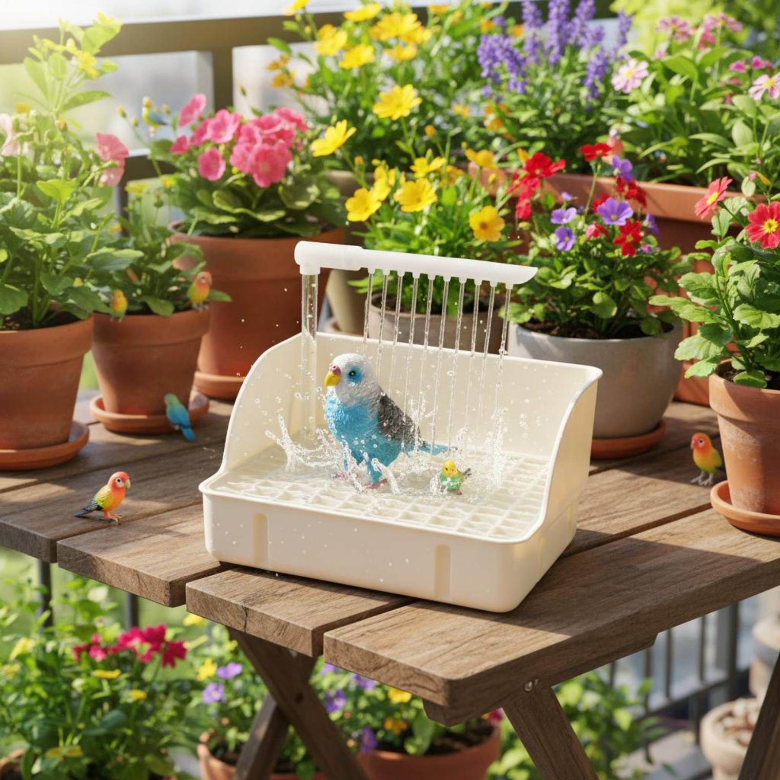 Pet Supplies In - Chuveiro Automático para Aves, Fácil de